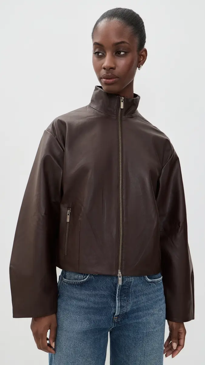 St. Agni Cocoon Zip Leather Jacket | Thumbnail 2 St. Agni Cocoon Zip Leather Jacket | Thumbnail 2