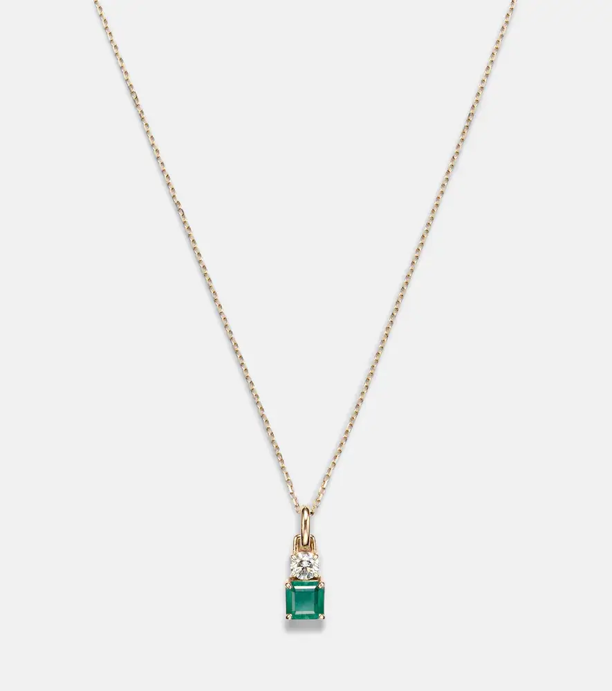 STONE AND STRAND Luxe 14kt gold necklace with emerald and diamond | Thumbnail 4 STONE AND STRAND Luxe 14kt gold necklace with emerald and diamond | Thumbnail 4