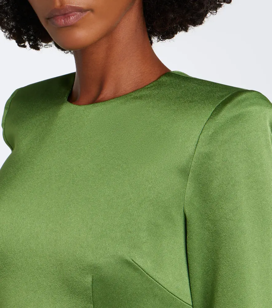 Alex Perry Draped crêpe satin midi dress | Thumbnail 4 Alex Perry Draped crêpe satin midi dress | Thumbnail 4
