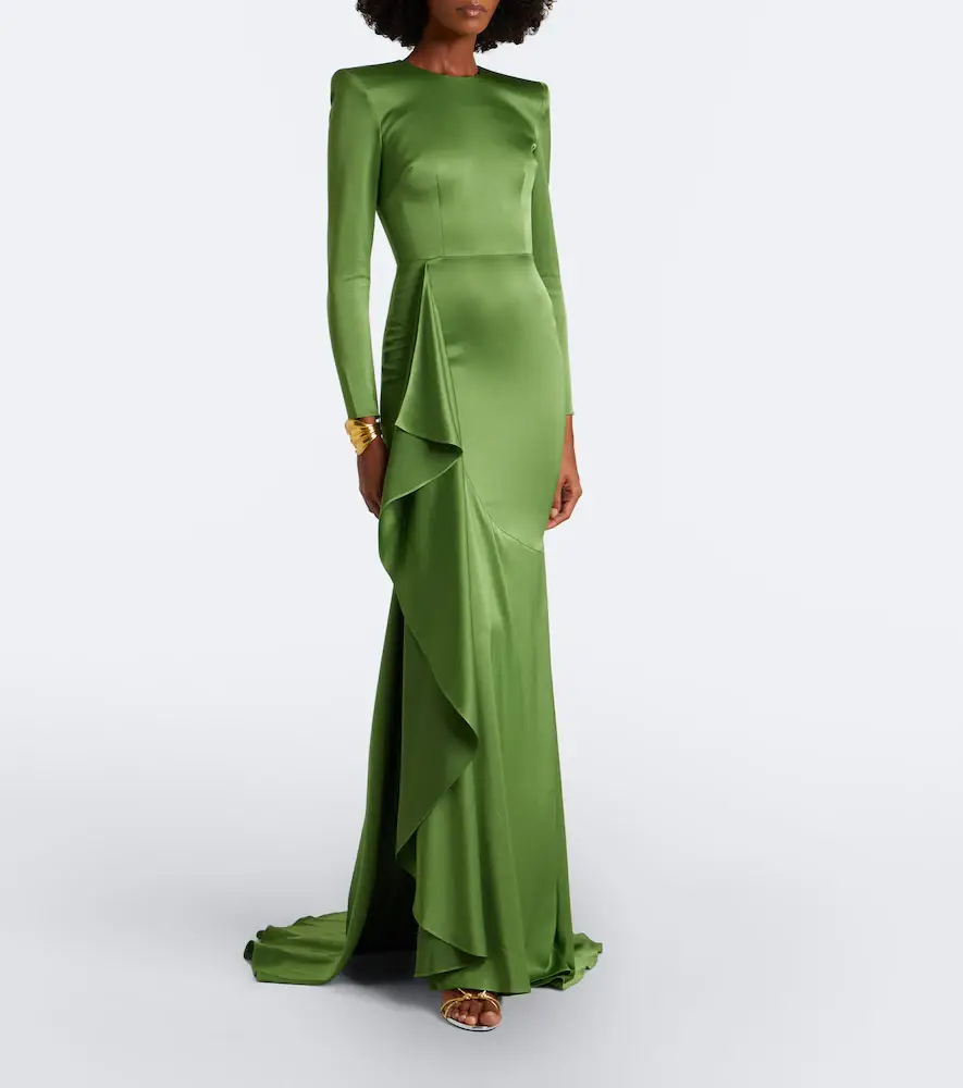 Alex Perry Draped crêpe satin gown | Thumbnail 2