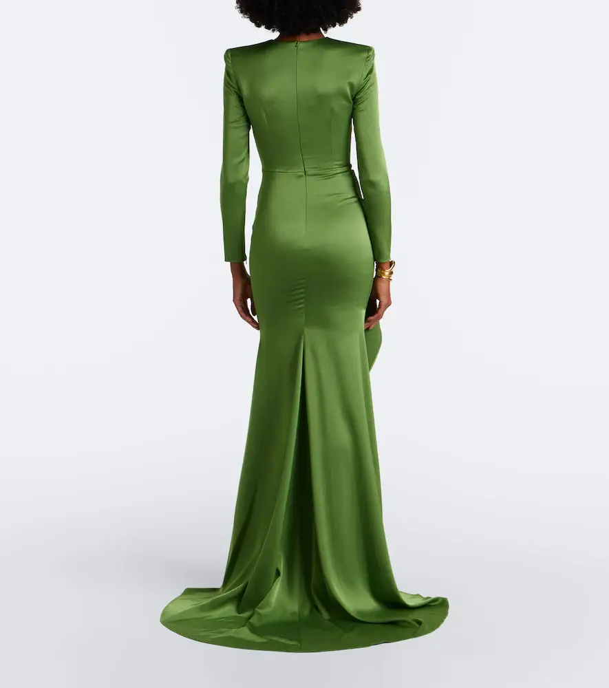 Alex Perry Draped crêpe satin gown | Thumbnail 4