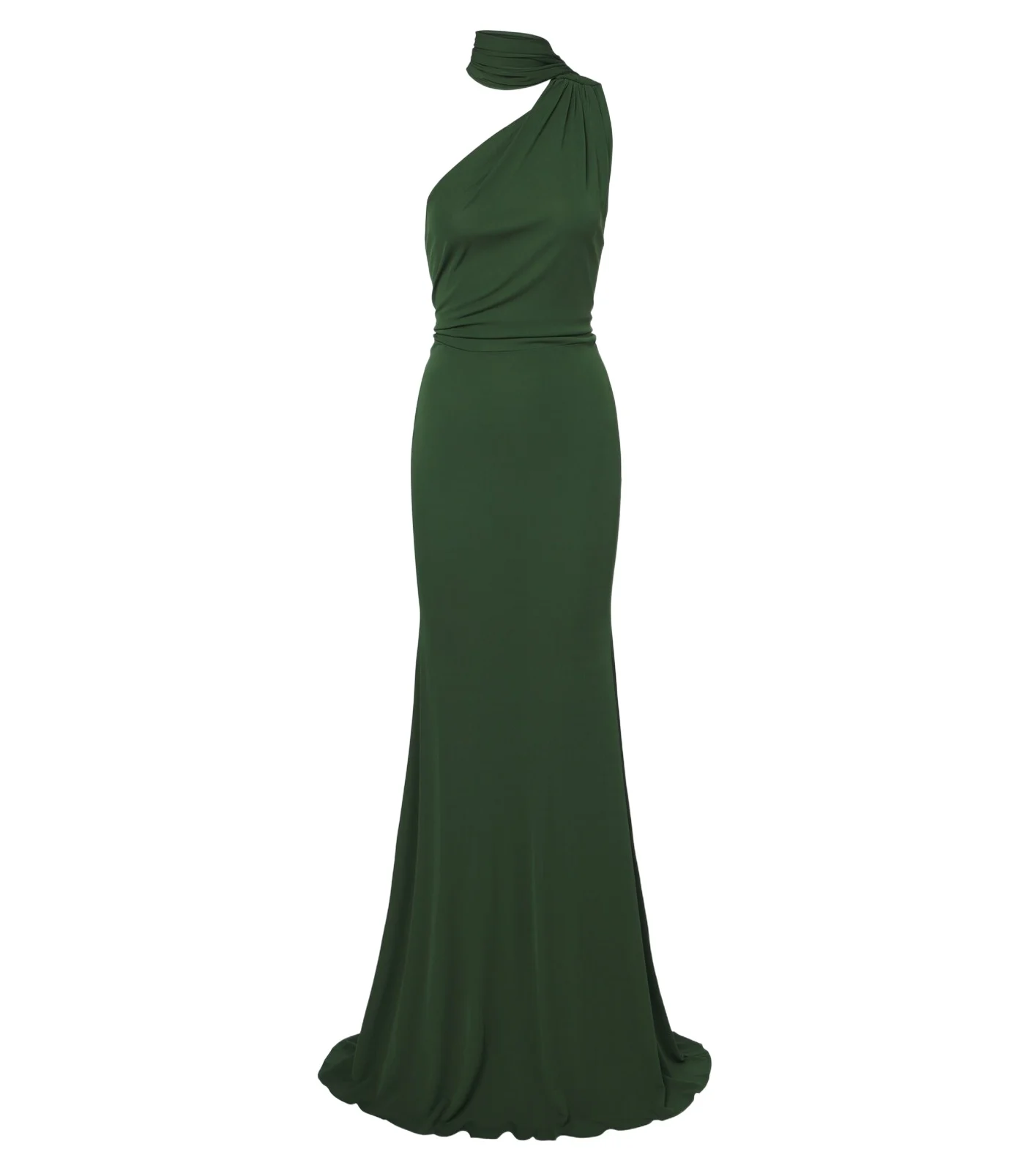 One-shoulder jersey gown One-shoulder jersey gown