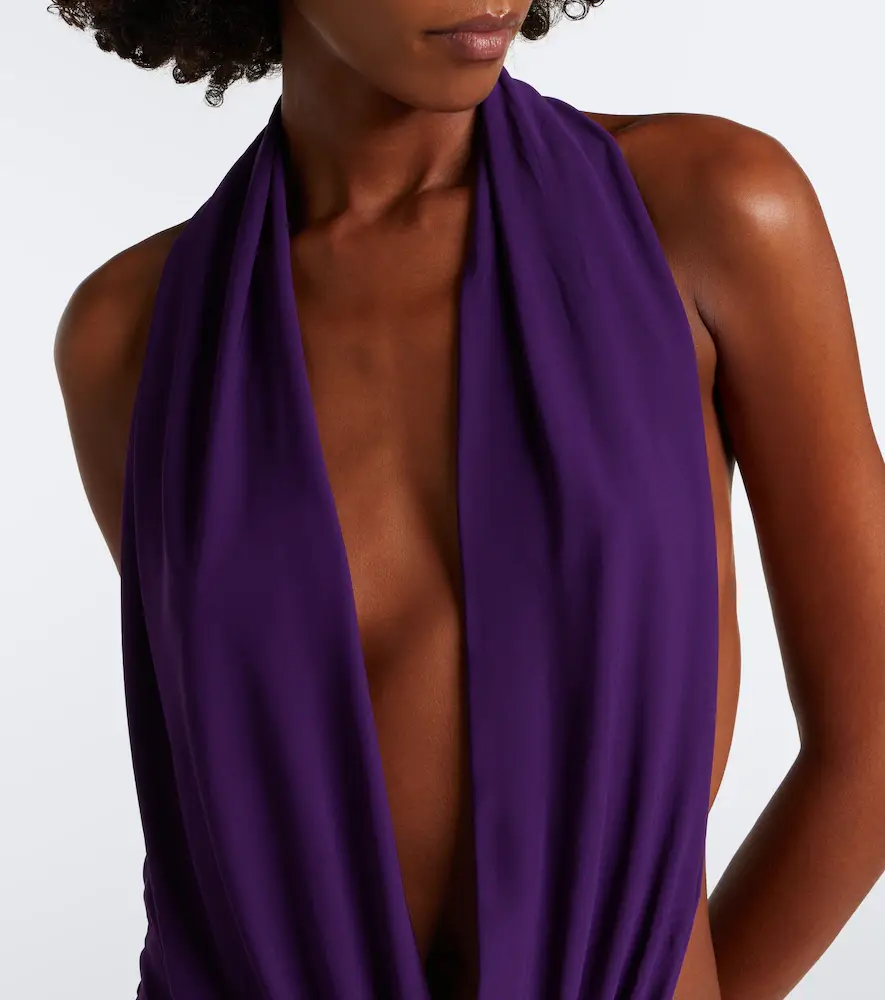 Alex Perry Draped halterneck jersey gown | Thumbnail 3