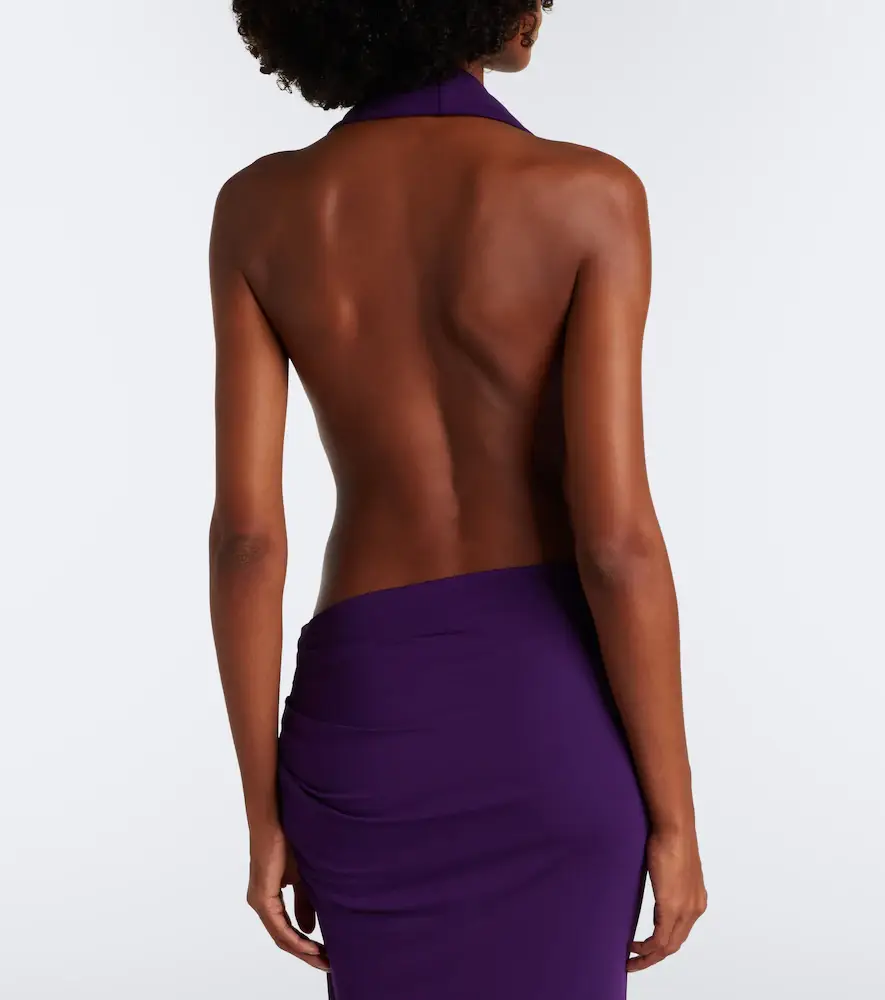 Alex Perry Draped halterneck jersey gown | Thumbnail 5