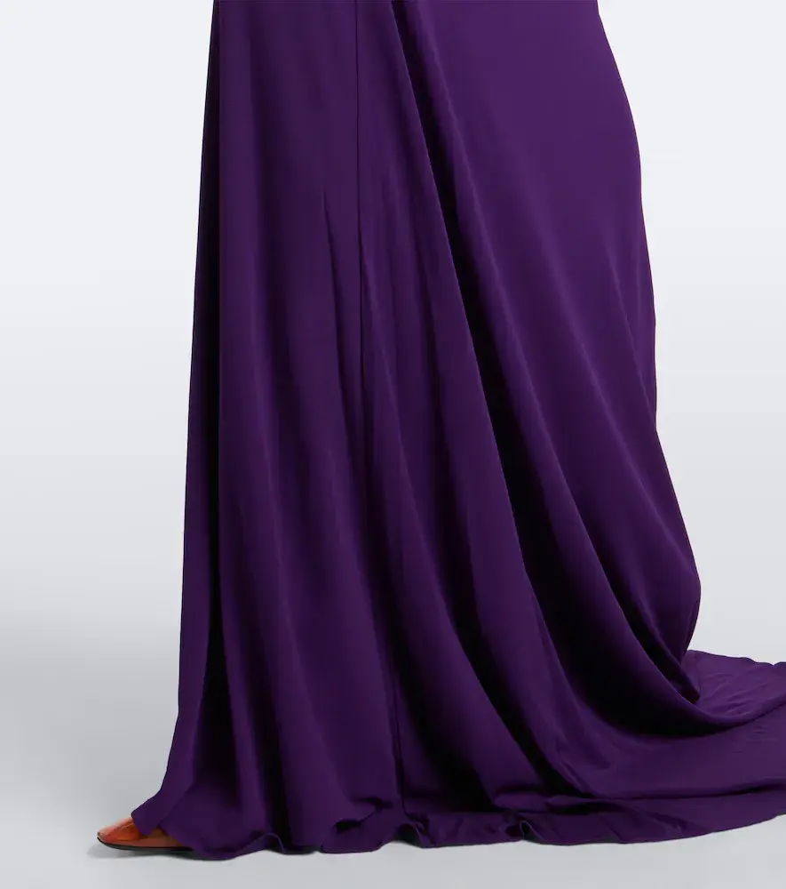 Alex Perry Draped halterneck jersey gown | Thumbnail 6