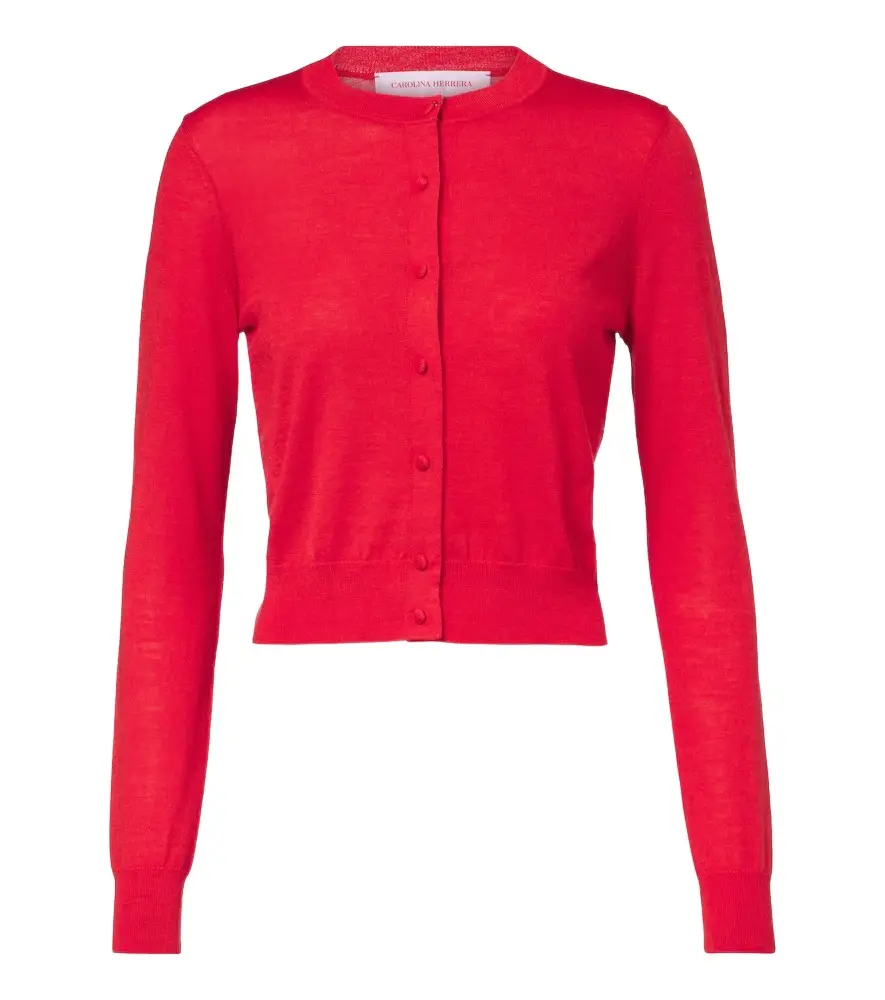 Carolina Herrera Wool and silk-blend cardigan