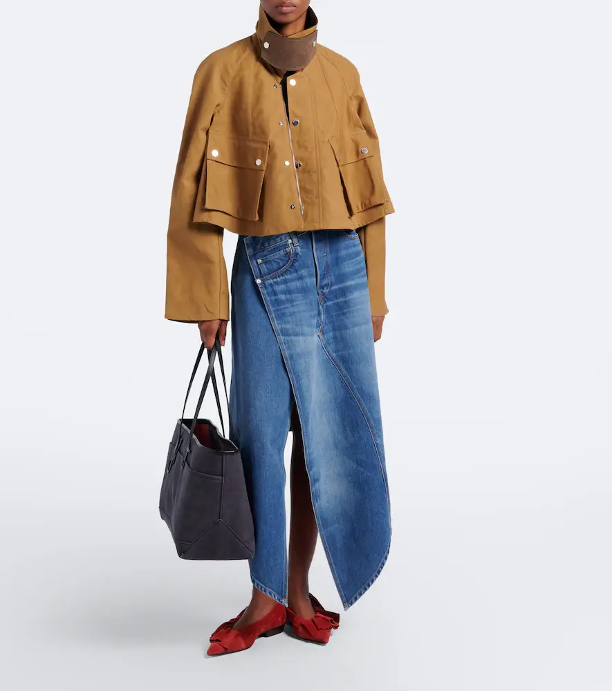 JW Anderson Asymmetric draped denim midi skirt | Thumbnail 6 JW Anderson Asymmetric draped denim midi skirt | Thumbnail 6