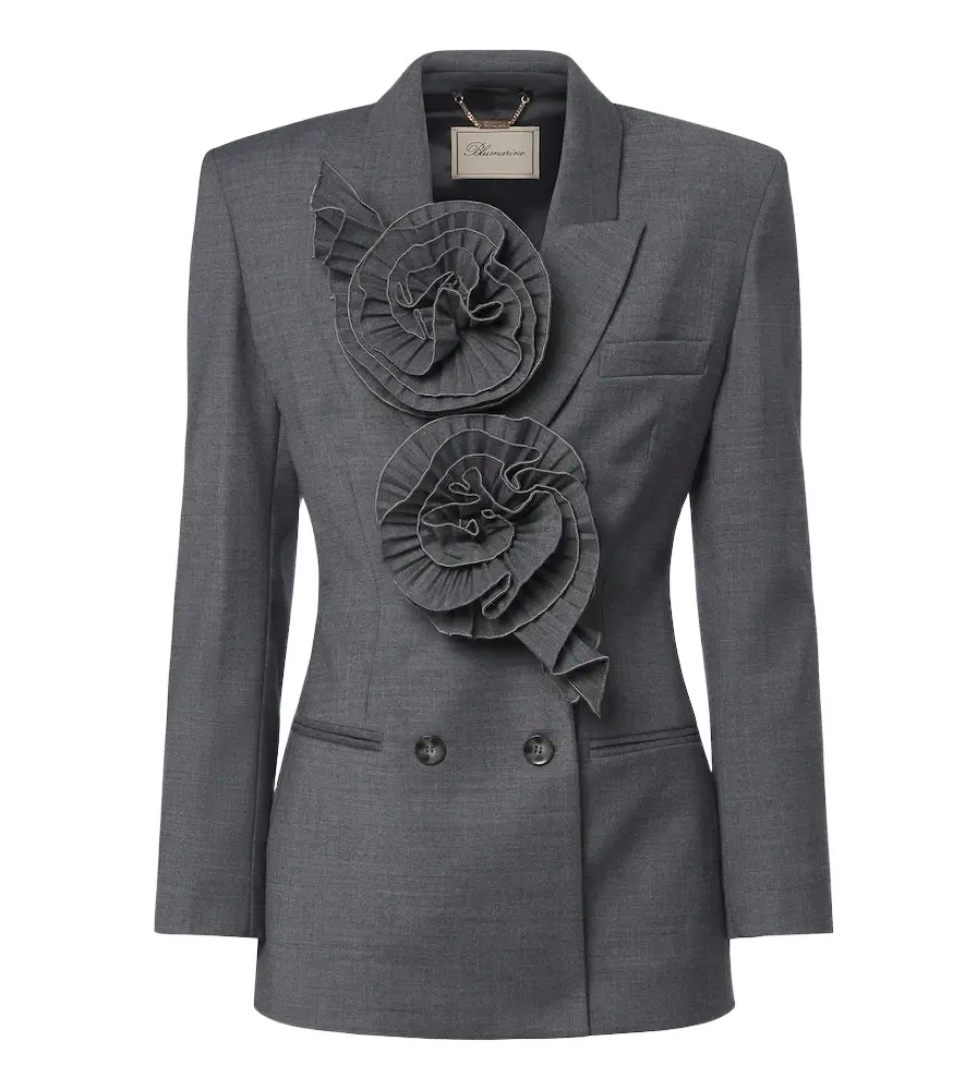BLUMARINE Floral-appliqué blazer