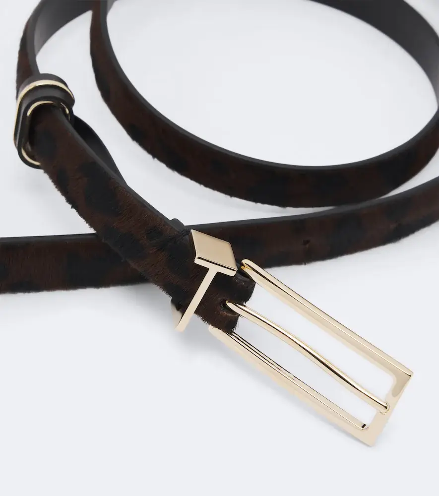 Tom Ford Leopard-print calf hair belt | Thumbnail 2