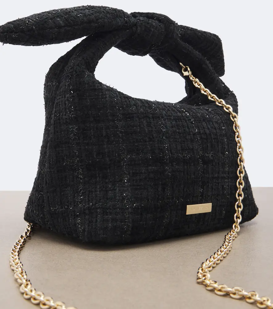 Aquazzura Bow Tie Mini tweed top-handle bag | Thumbnail 2