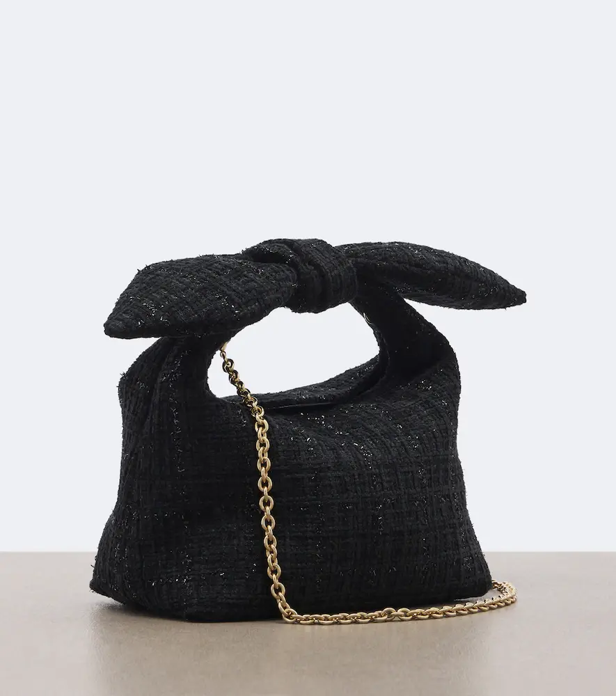 Aquazzura Bow Tie Mini tweed top-handle bag | Thumbnail 3