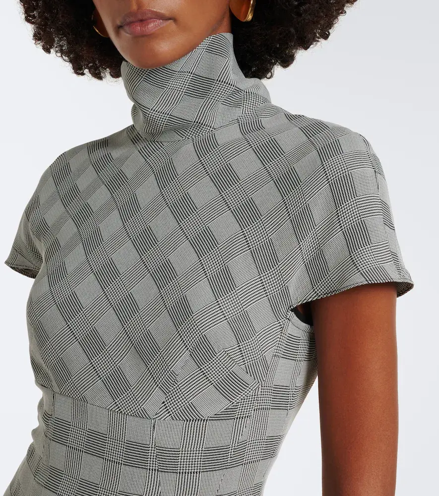 Emilia Wickstead Thea Prince of Wales check midi dress | Thumbnail 2 Emilia Wickstead Thea Prince of Wales check midi dress | Thumbnail 2