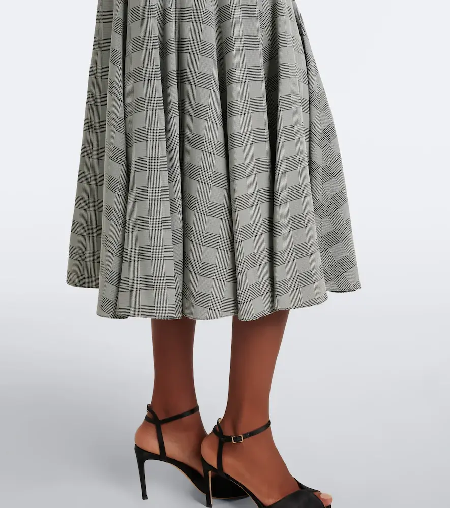Emilia Wickstead Thea Prince of Wales check midi dress | Thumbnail 4 Emilia Wickstead Thea Prince of Wales check midi dress | Thumbnail 4