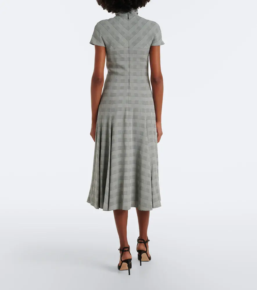 Emilia Wickstead Thea Prince of Wales check midi dress | Thumbnail 5 Emilia Wickstead Thea Prince of Wales check midi dress | Thumbnail 5