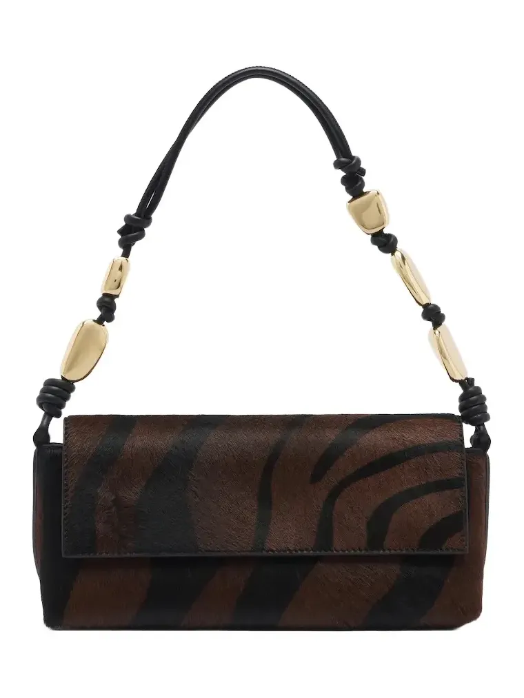 Piedra printed calf hair shoulder bag Piedra printed calf hair shoulder bag