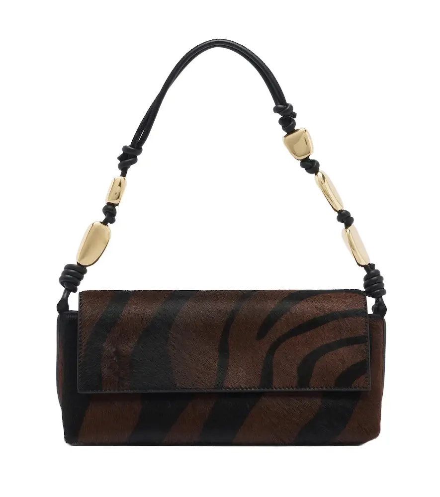 Piedra printed calf hair shoulder bag Piedra printed calf hair shoulder bag