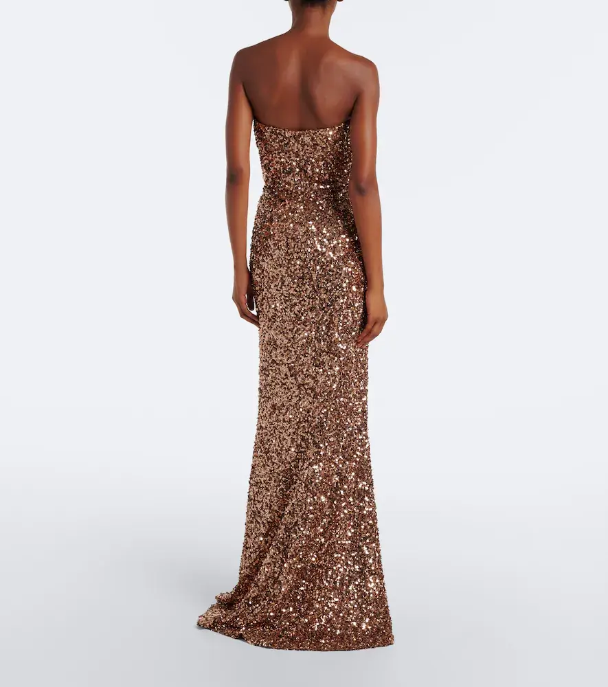Elie Saab Sequined strapless bustier gown | Thumbnail 2