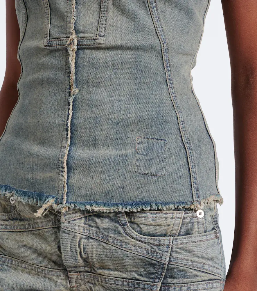 Rick Owens DRKSHDW distressed denim tube top | Thumbnail 4 Rick Owens DRKSHDW distressed denim tube top | Thumbnail 4