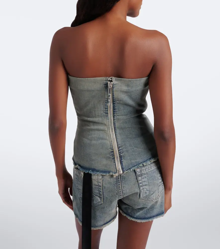 Rick Owens DRKSHDW distressed denim tube top | Thumbnail 6 Rick Owens DRKSHDW distressed denim tube top | Thumbnail 6