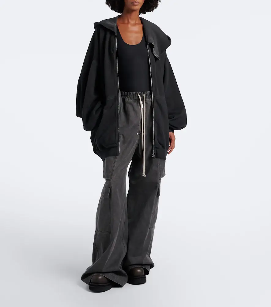 Rick Owens DRKSHDW Hun cotton zip-up hoodie | Thumbnail 2 Rick Owens DRKSHDW Hun cotton zip-up hoodie | Thumbnail 2