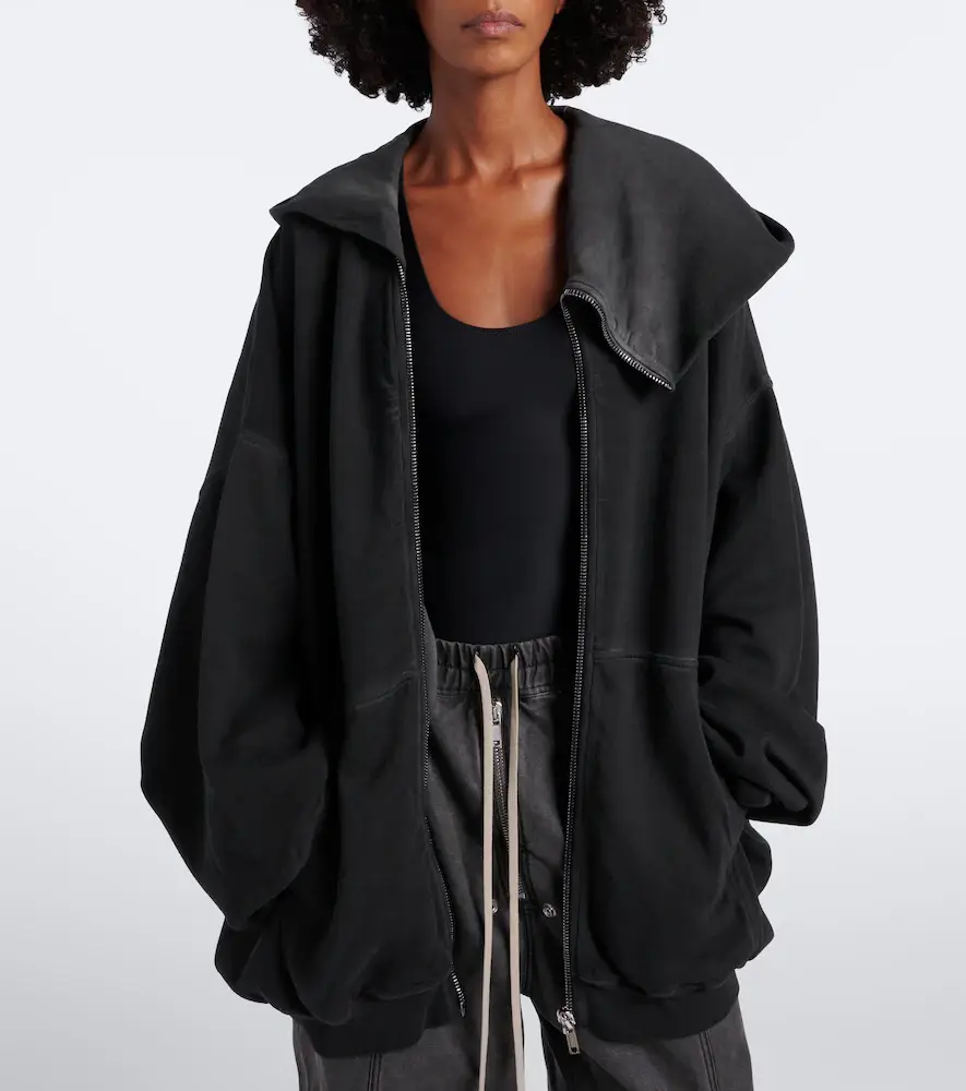 Rick Owens DRKSHDW Hun cotton zip-up hoodie | Thumbnail 4 Rick Owens DRKSHDW Hun cotton zip-up hoodie | Thumbnail 4