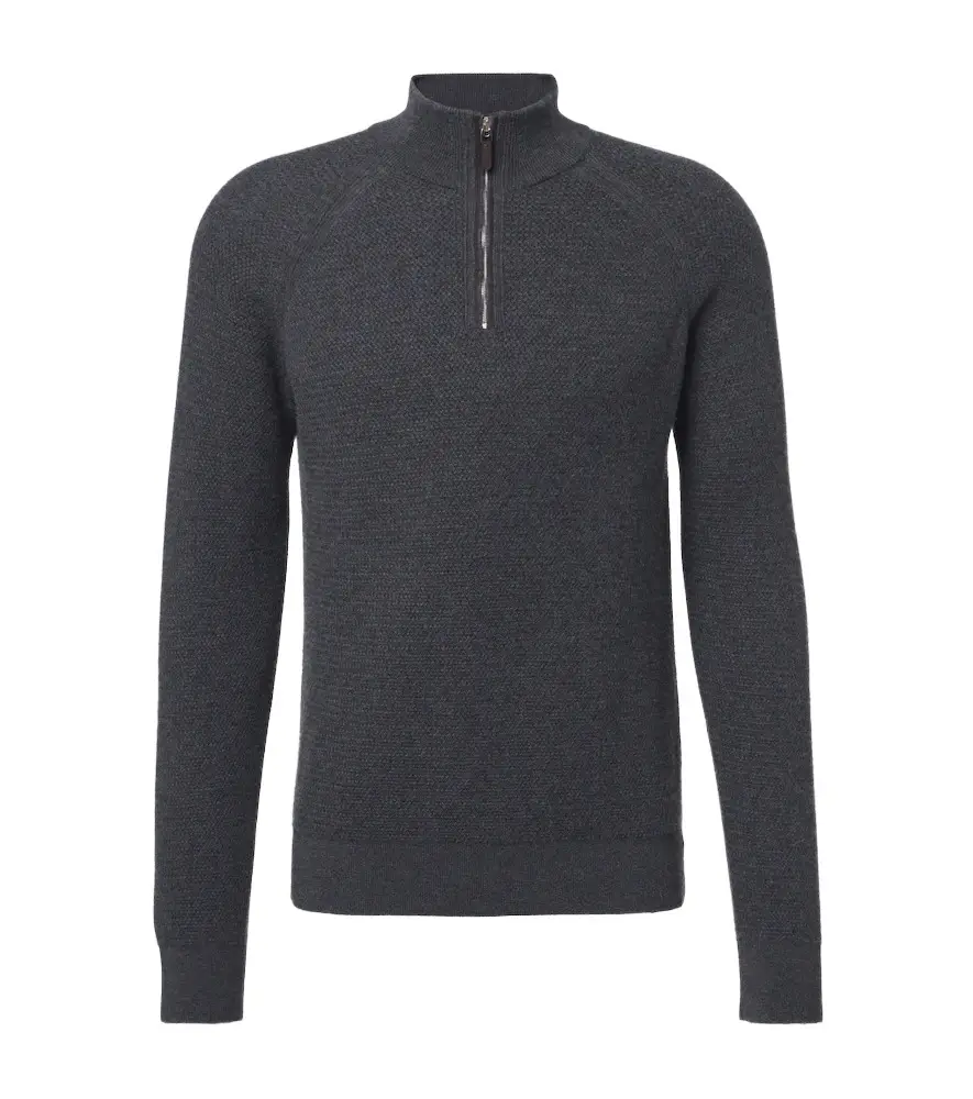 Zegna Cashmere half-zip sweater