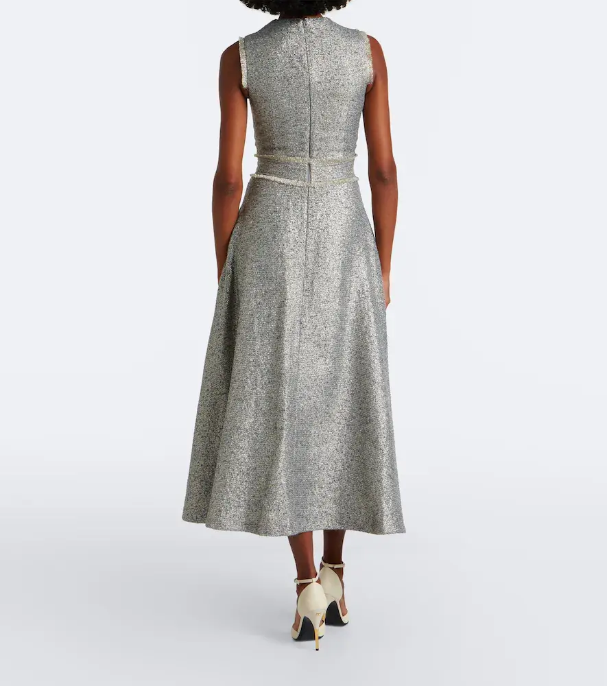 Safiyaa Ornette tweed midi dress | Thumbnail 4 Safiyaa Ornette tweed midi dress | Thumbnail 4