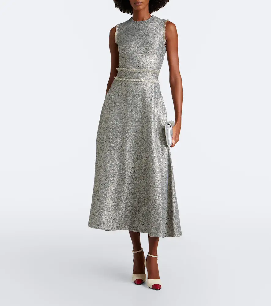 Safiyaa Ornette tweed midi dress | Thumbnail 6 Safiyaa Ornette tweed midi dress | Thumbnail 6