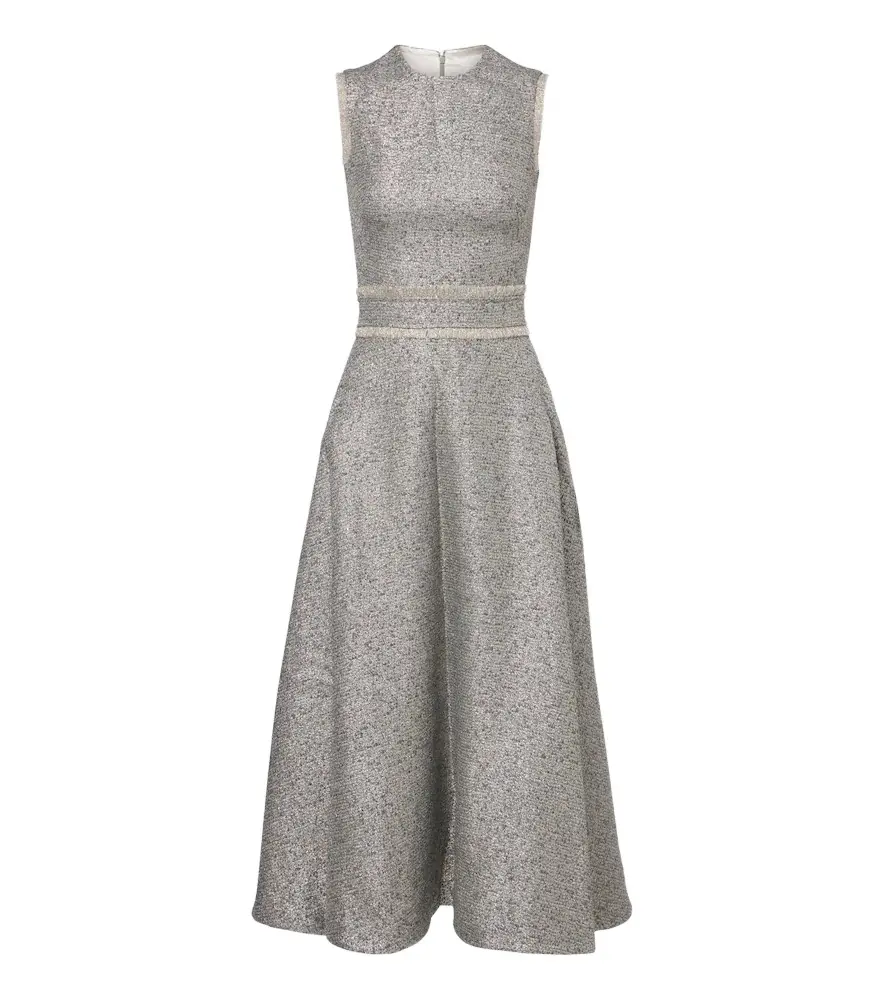 Safiyaa Ornette tweed midi dress