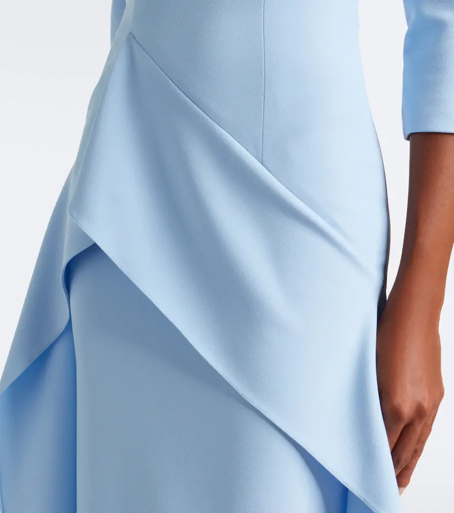 Safiyaa Zetta draped off-shoulder crêpe gown | Thumbnail 5 Safiyaa Zetta draped off-shoulder crêpe gown | Thumbnail 5