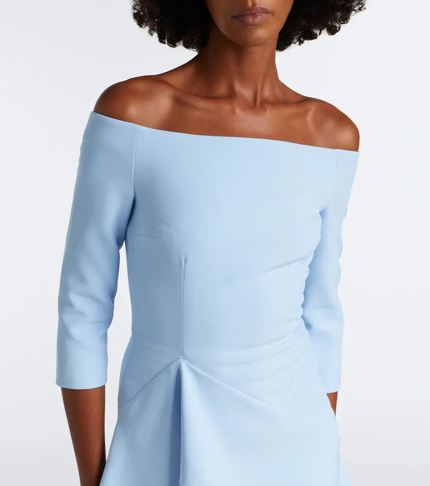 Safiyaa Zetta draped off-shoulder crêpe gown | Thumbnail 6 Safiyaa Zetta draped off-shoulder crêpe gown | Thumbnail 6