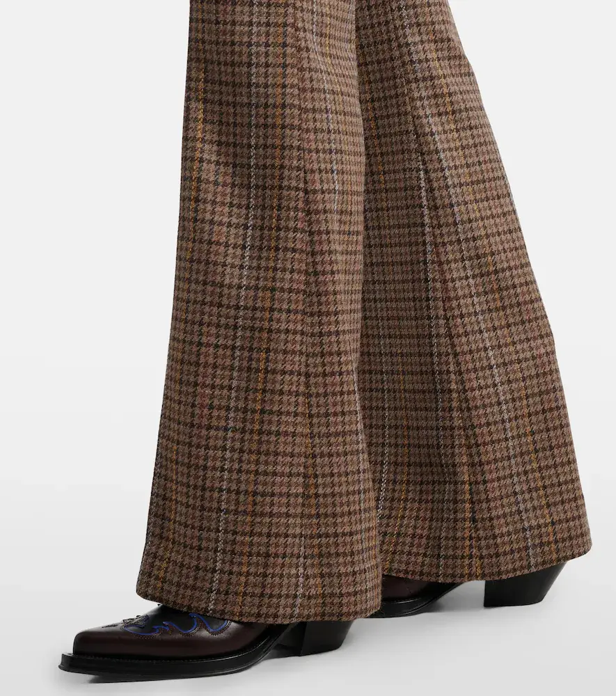 Gabriela Hearst Rhein checked wool and cashmere flared pants | Thumbnail 5 Gabriela Hearst Rhein checked wool and cashmere flared pants | Thumbnail 5