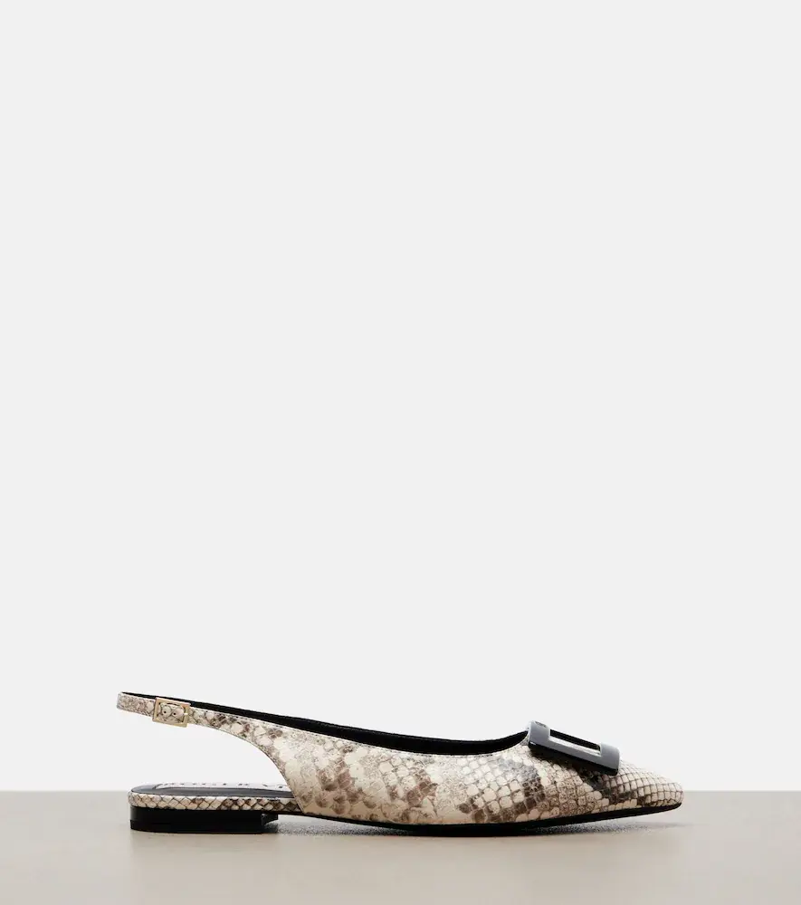 Roger Vivier Gommettine leather slingback flats | Thumbnail 3 Roger Vivier Gommettine leather slingback flats | Thumbnail 3