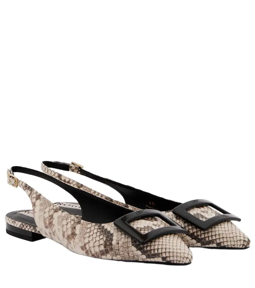 Gommettine leather slingback flats Gommettine leather slingback flats