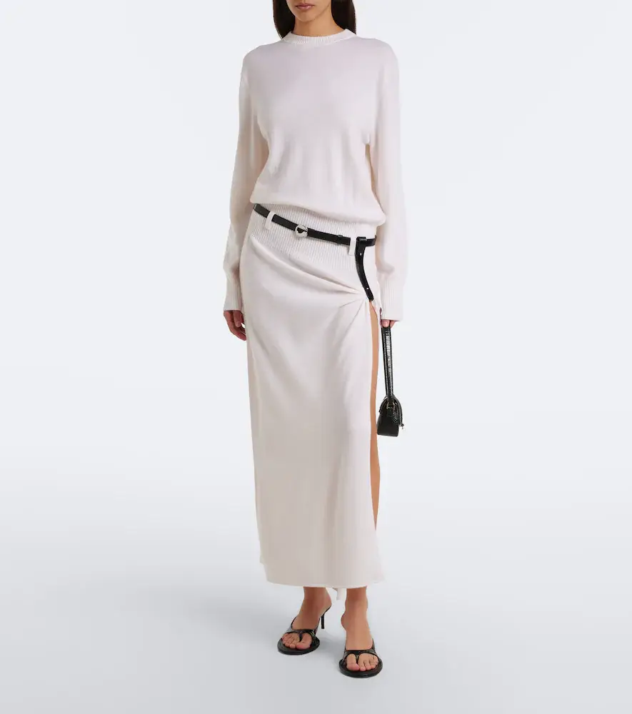 Coperni Belted wool and cashmere sweater dress | Thumbnail 6