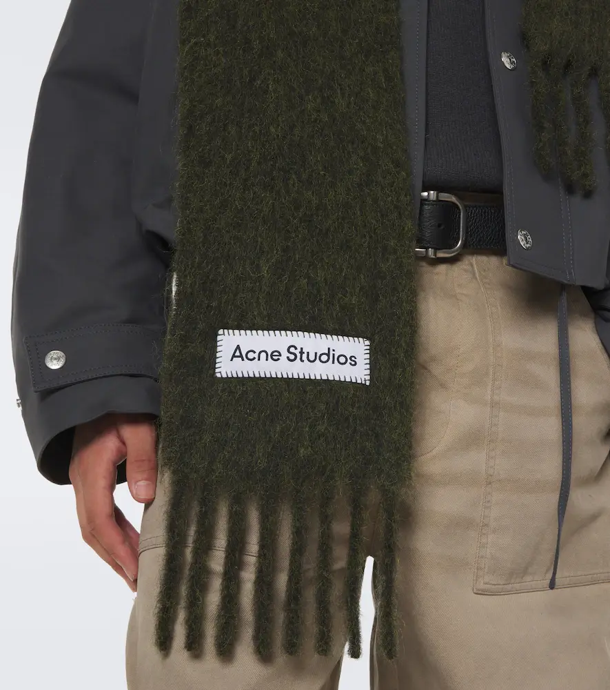 Acne Studios Alpaca, wool, and mohair-blend scarf | Thumbnail 2