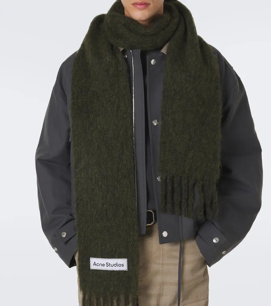 Acne Studios Alpaca, wool, and mohair-blend scarf | Thumbnail 3