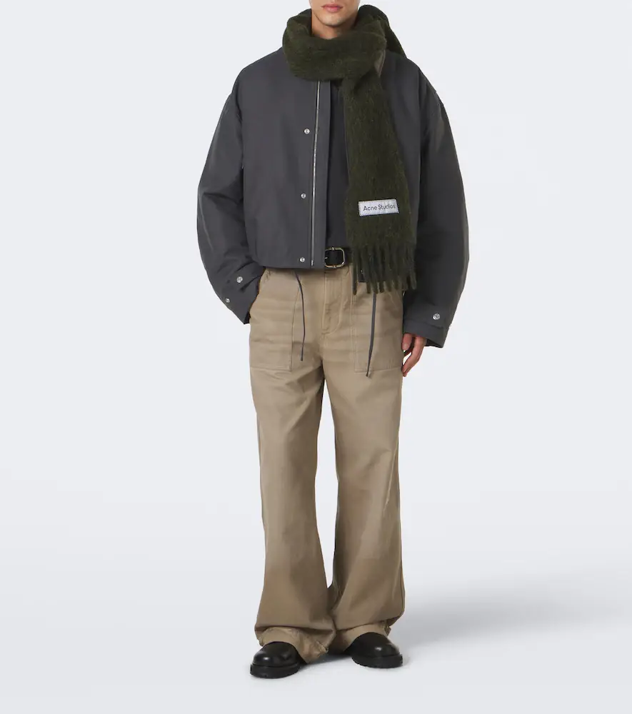 Acne Studios Alpaca, wool, and mohair-blend scarf | Thumbnail 4
