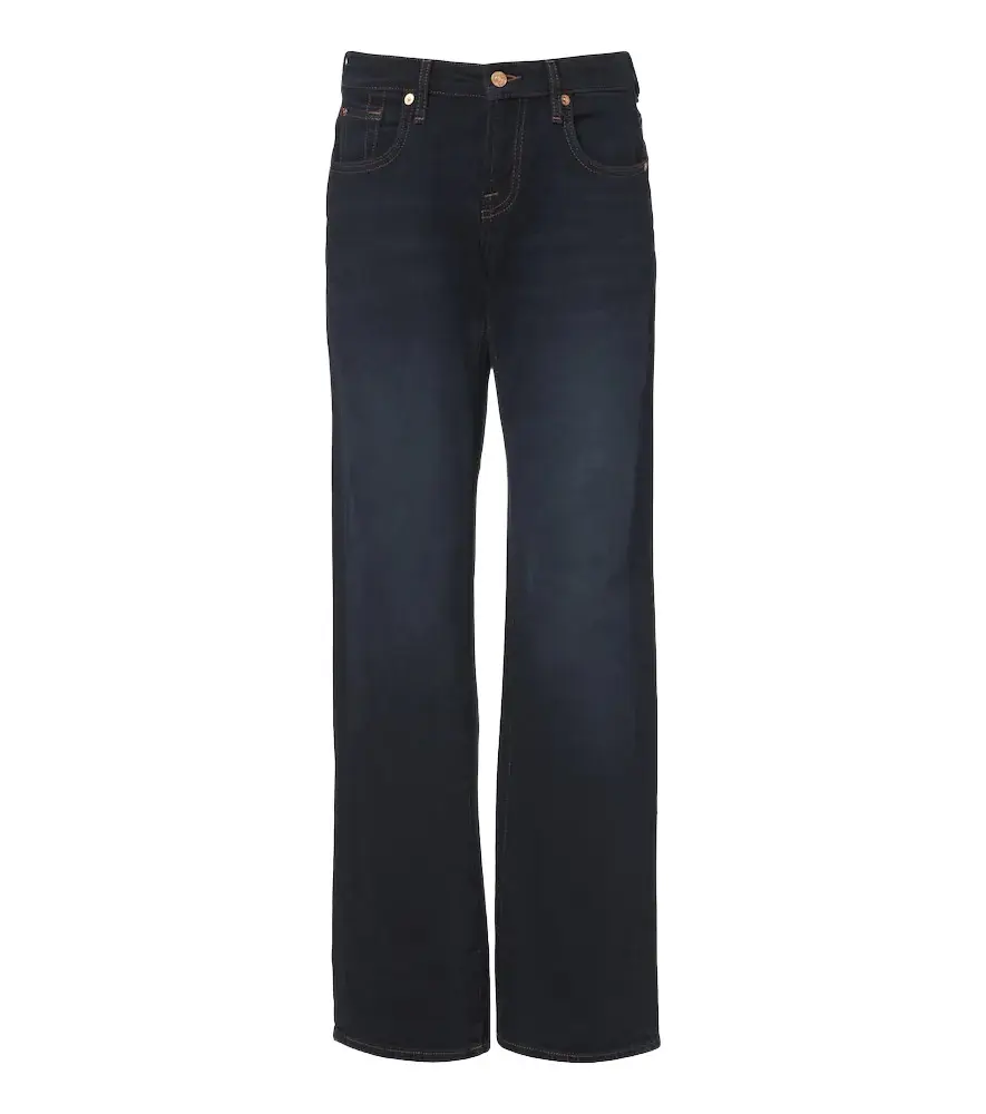 Faded straight jeans