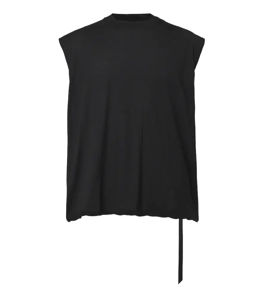 Rick Owens Dylan cotton gauze jersey top