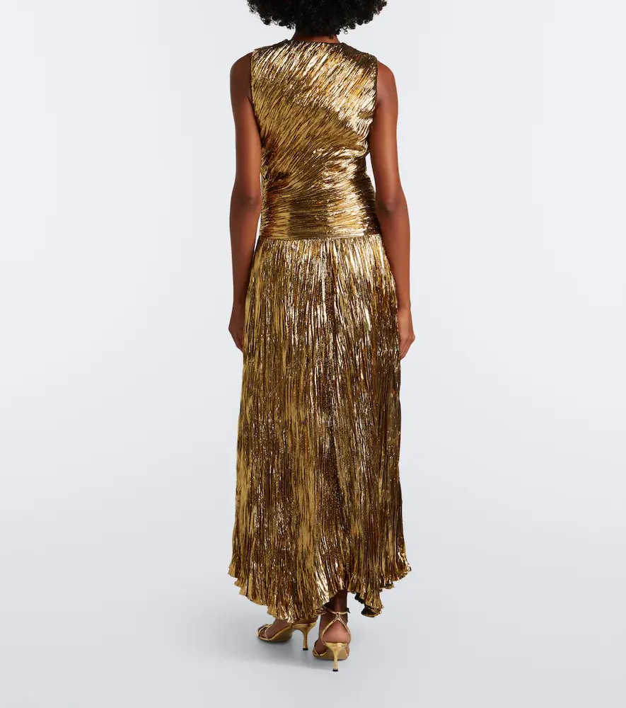 Ulla Johnson Eugenia pleated lamé gown | Thumbnail 4