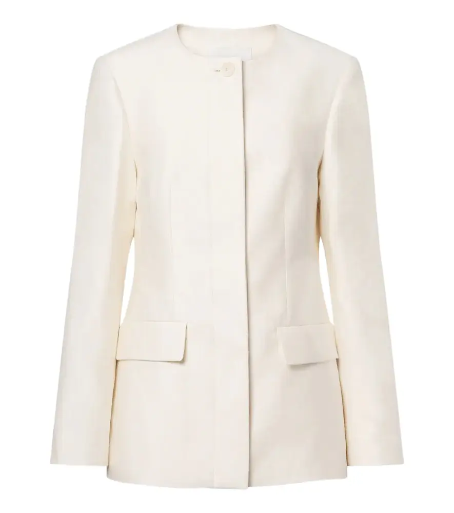 Myra cotton, linen, and silk-blend blazer