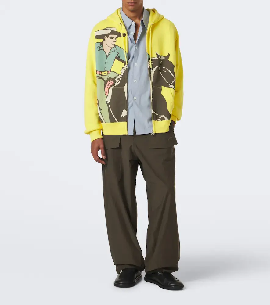 JW Anderson Printed cotton jersey hoodie | Thumbnail 3 JW Anderson Printed cotton jersey hoodie | Thumbnail 3