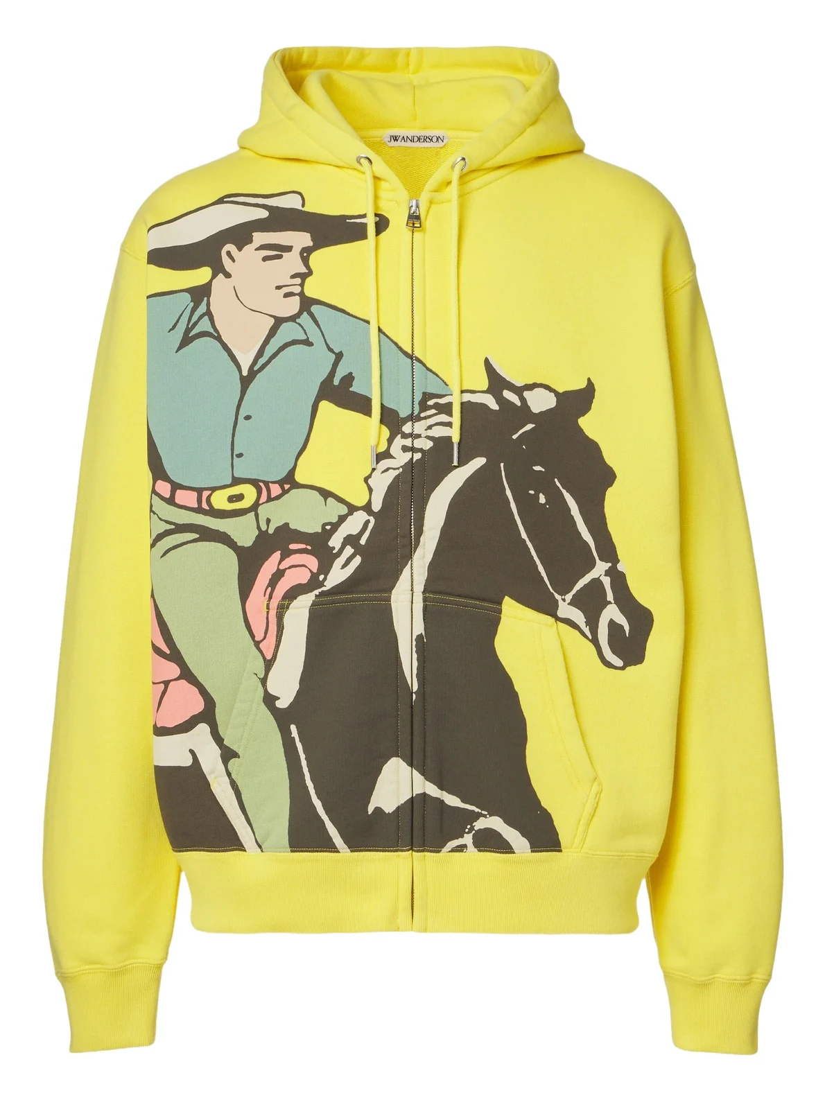 JW Anderson Printed cotton jersey hoodie