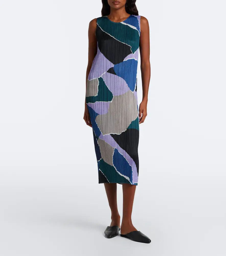 Pleats Please Issey Miyake Surprise! pleated printed midi dress | Thumbnail 4