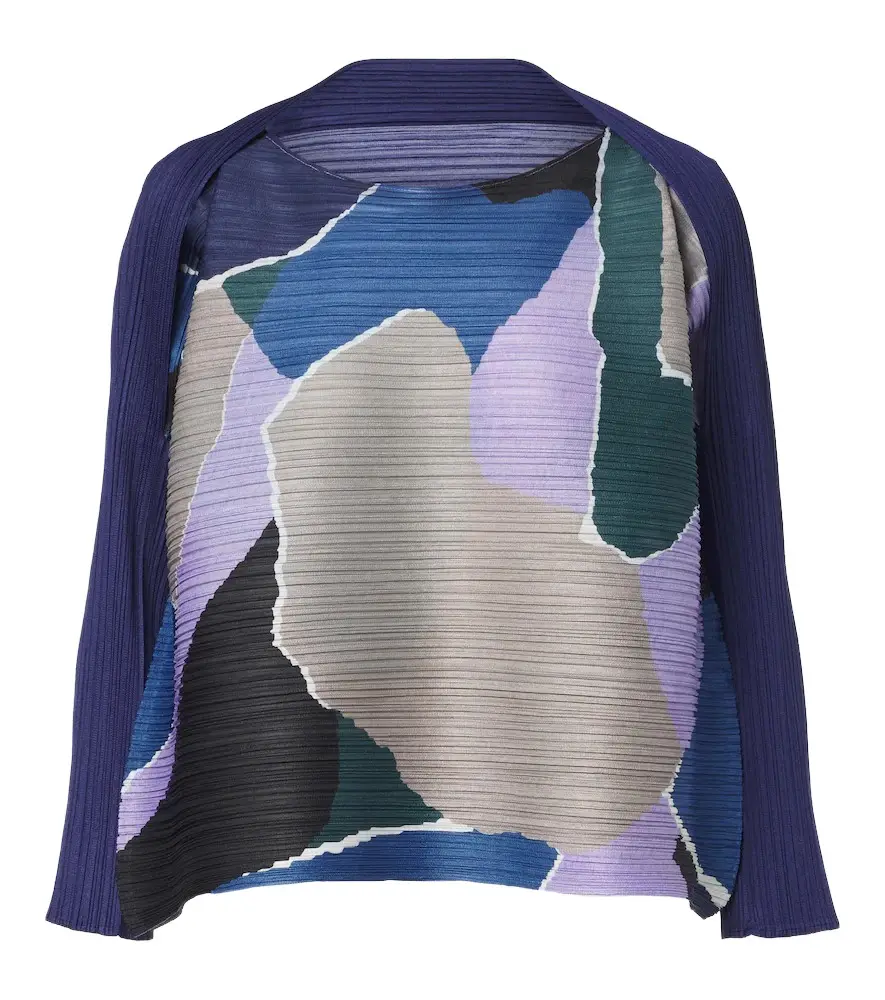 Pleats Please Issey Miyake Surprise! printed pleated top