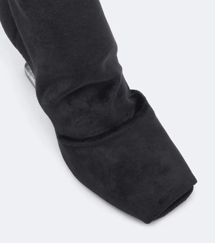 Rick Owens Cantilever velvet jersey ankle boots | Thumbnail 2 Rick Owens Cantilever velvet jersey ankle boots | Thumbnail 2