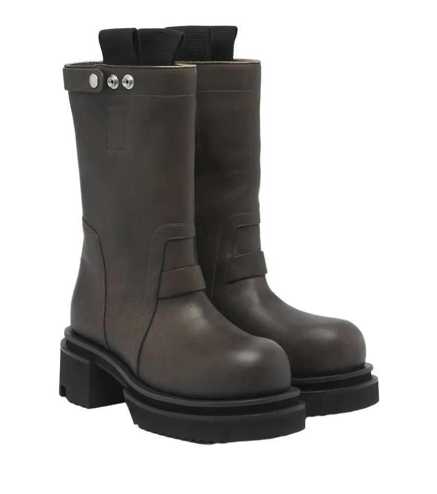 Leather mid-calf boots Leather mid-calf boots