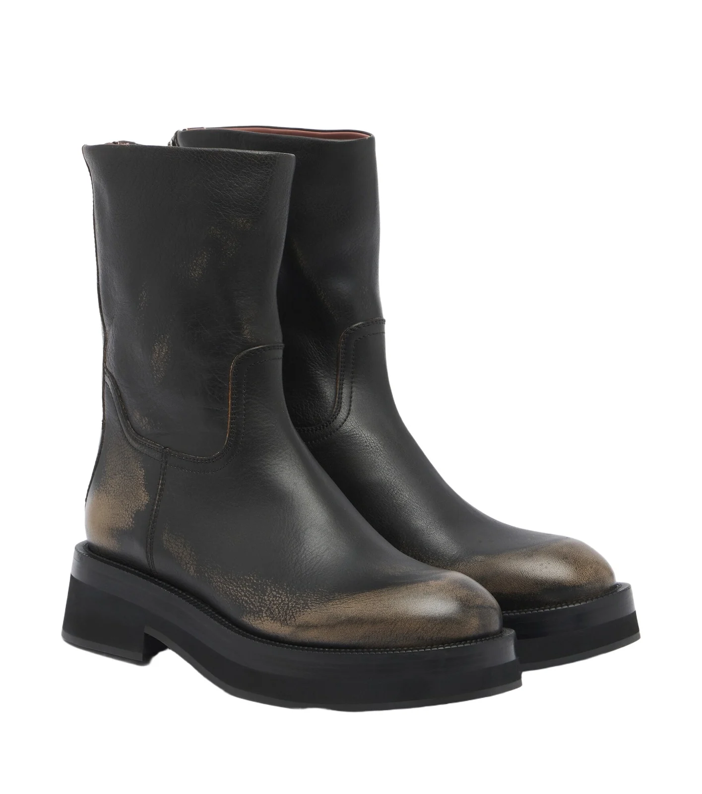 Paris Texas Napa faded leather ankle boots