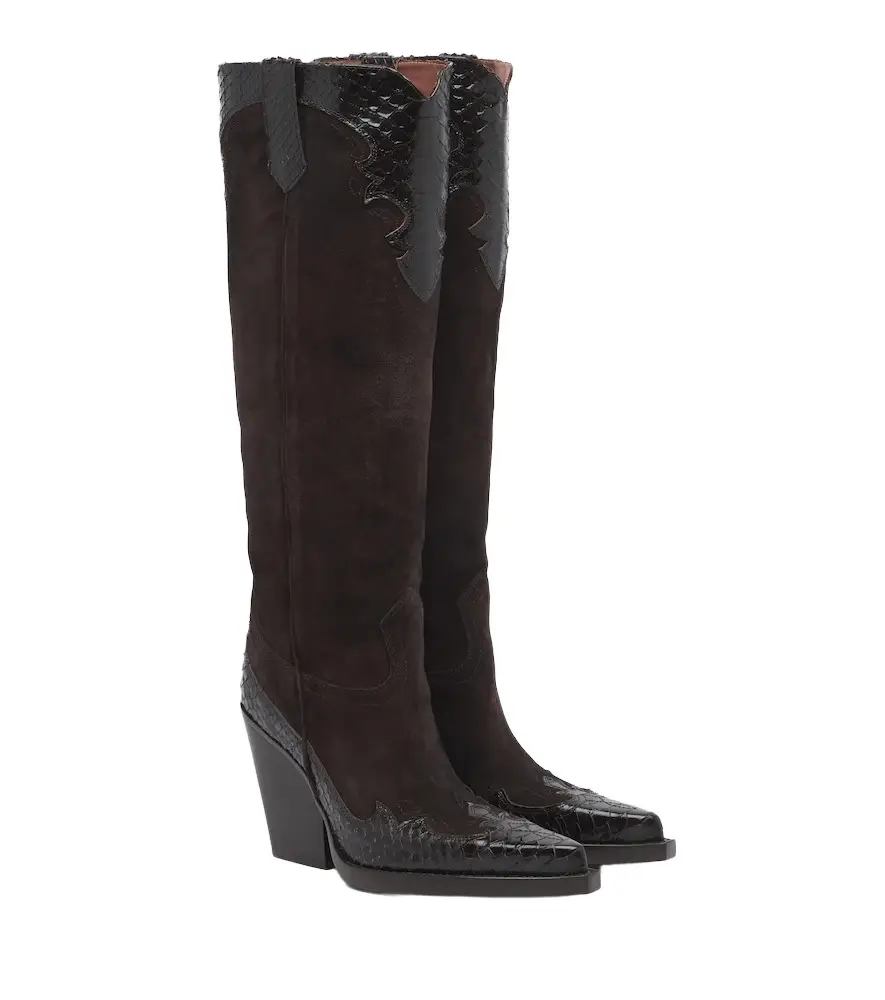Paris Texas El Dorado suede cowboy boots